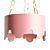 Postmodern Pink Iron Ceiling Light 3D model small image 1