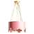 Postmodern Pink Iron Ceiling Light 3D model small image 2