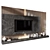 Modern TV Wall Shelf Decor 3D model small image 1