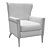 Elegant Samuel Wing Chair 3D model small image 4