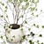 Elegant Floral Arrangement Sculpture 3D model small image 2