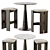 Drew Bar Counter Set with Sanford Stool 3D model small image 7