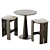 Drew Bar Counter Set with Sanford Stool 3D model small image 4