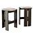 Drew Bar Counter Set with Sanford Stool 3D model small image 5