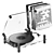 Clear Black Vinyl Turntable 3D model small image 1