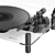 Clear Black Vinyl Turntable 3D model small image 3