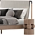 Elegant Harriett Bed with Taos Side Table 3D model small image 4