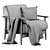 Modern Visti Armchair Bolia 3D model small image 3