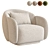 Modern Cream Misty Chair Design 3D model small image 1