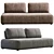 Elegant Sofa Puff In Mood 3D model small image 3