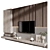 Modern TV Wall Decor Shelf 3D model small image 2