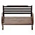 Outdoor Fir Wood Garden Bench 3D model small image 2