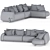 Natuzzi Mirai Set 2 Sectional 3D model small image 4