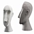 Sleek Modern Face Sculpture 3D model small image 3