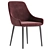 Acosta Grey Velvet Dining Chair 3D model small image 4