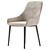 Acosta Grey Velvet Dining Chair 3D model small image 5