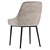 Acosta Grey Velvet Dining Chair 3D model small image 6