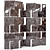 Minotti Janis Decorative Screen 3D model small image 1