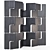 Minotti Janis Decorative Screen 3D model small image 4