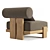 Teak VIGO Lounge Chair | Restoration Hardware 3D model small image 3