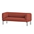 Haworth Cabana Customizable Modern Sofas 3D model small image 2