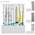 Decorative Fabric Shower Curtain Kit 3D model small image 1