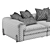 Sleek SOHO Manifesto Couch 3D model small image 6