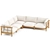 Modern Eucalyptus Wood Sofa Set 3D model small image 2