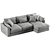 Sherlock Cloud Corner Sofa Bed 3D model small image 4