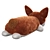 Corgi Plush Toy with Hair Simulation 3D model small image 5