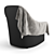 Luxurious Trussardi Casa Armchair 3D model small image 8