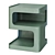 Customizable Bedside Cabinet: Black 3D model small image 3