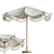 Stylish Outdoor Cantilever Umbrella 3D model small image 1