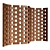 Zen Wood Screen Divider 3D model small image 4