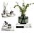 Modern Decor Set with Plants 3D model small image 3