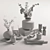 Modern Decor Set with Plants 3D model small image 5