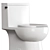 Sleek MALIBU Round Front Toilet 3D model small image 2