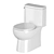 Sleek MALIBU Round Front Toilet 3D model small image 4