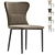 Mavis Fabric Dining Chair: Pebble Grey 3D model small image 1