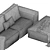 Modern Designer Sofa for Stylish Interiors 3D model small image 3