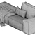 Elegant Designer Sofa for Modern Interiors 3D model small image 3