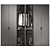 Illuminated Wardrobe 300x65x260 with Adjustable Lighting 3D model small image 2