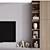 Modern TV Wall Unit with Editable Modules 3D model small image 3