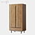 Damien Double Wardrobe Natural Oak 3D model small image 7