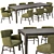 Flexform Vesta Dining Set 3D model small image 1