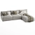 Luxurious ARIA Chaise Sectional Sofa 3D model small image 2