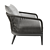 Realistic Hamilton Lounge Chair Model 3D model small image 4