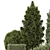 Outdoor Plants Bush Set 2389 3D model small image 2