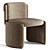 Ergonomic Hug Lounge Chair 3D model small image 4