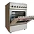 Retro Style ilMonte Gas Electric Range 3D model small image 14